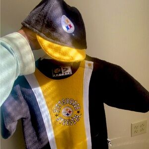 NFL Pittsburgh Steelers  One Piece with matching hat (24months)
